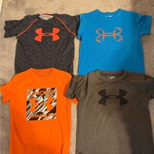Under Armour Kids Short Sleeve Tees - Blue, Orange, Charcoal, Gray